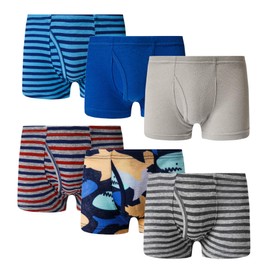 Family Feeling 6 Packs Big Boys' Cotton Boxer Brief Underwear Size 12