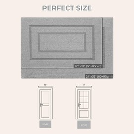 GRANNY SAYS Front Door Mat Indoor Entrance, Indoor Door Rugs for Entryway, Low-Profile, Non-Slip Outdoor Rugs, Washable Floor Mat, 36x24, Grey