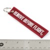 Remove Before Flight DARK RED Key Chain Aviation ATV Motorcycle