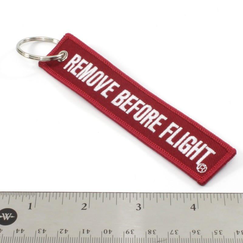 Remove Before Flight DARK RED Key Chain Aviation ATV Motorcycle