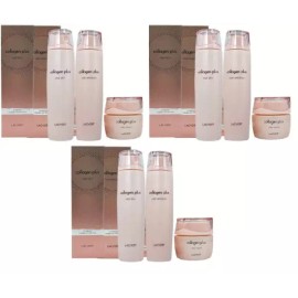 Lakover 라끄베르 콜라겐 플러스 바이탈 기초 3종 단품 스킨 x3개+로션 x3개+크림 x3개 b3 Lacvert Collagen Plus Vital Basic 3-Piece Set Skin x3 + Lotion x3 + Cream x3 B3