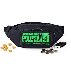 siviwonder Miniature Bull Terrier Dog Sport Bully Dog Motif Belt Bag Dog Embroidery Colour Embroidery Neon Green