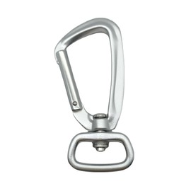 XCSJ Carabiner Hook with Swivel Joint Made of Aluminium Carabiner with 400 kg Load Capacity, Heavy Load, 360 Degree Swivel Carabiner for Dog Lead, Mountaineering, Outdoor, Key Ring (1, Silver)