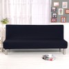 Solid Colour Armless Sofa Bed Cover Polyester Spandex Stretch Futon