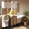 Boho Mid Century Modern Hookless Shower Curtain with Snap in