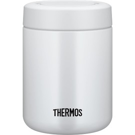Thermos Vacuum Insulated Soup Jar 500 ml White Gray Standard Model Easy to Clean Keeps Hot and Cold Round Mouth Design JBR-501 WHGY