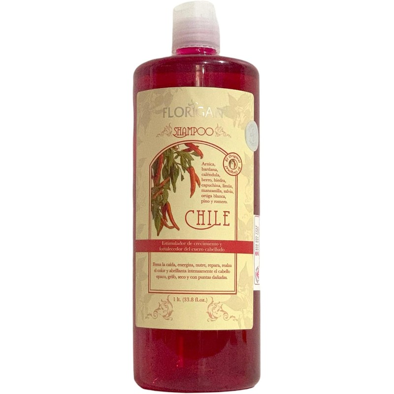 Shampoo Estimulador de Crecimiento Chile Clasico Florigan 1lt.
