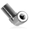 SPARES2GO 15mm x 10mm Pushfit Radiator Valve Chrome Reducing Elbow