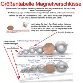 My Home Crystal - Magnetic clasp for jewellery with strong magnets and eyelet for opening in shiny gold, Acrylic