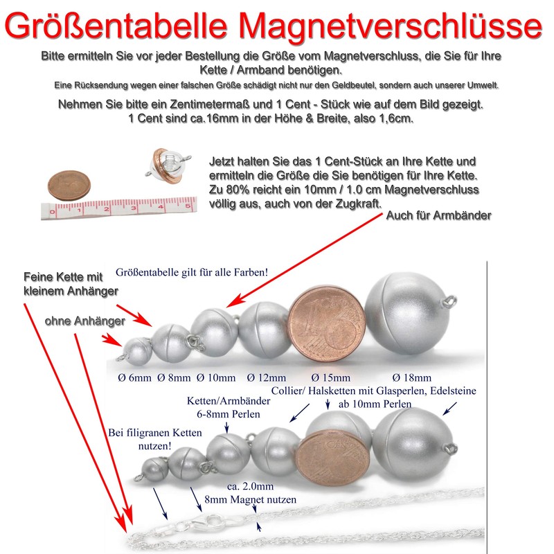 My Home Crystal - Magnetic clasp for jewellery with strong