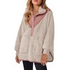Panadila Womens Fuzzy Fleece Pullover Oversized Sherpa Sweatshirt with Pockets