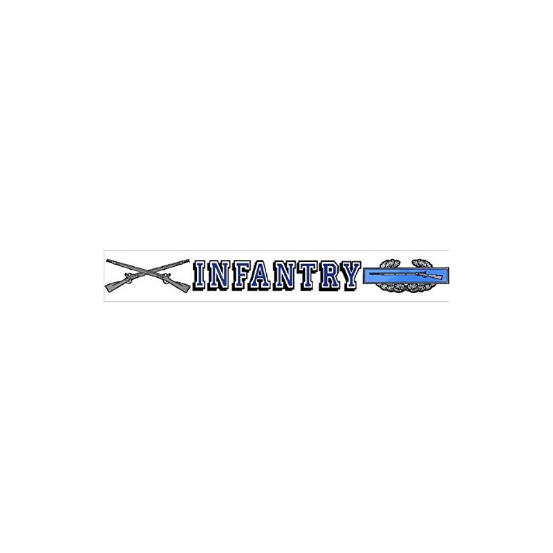 Army Combat Infantry Badge Rifle Window Strip Sticker with Clear