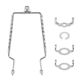 SWAIFDEE Adjustable Lamp Harp Kit, Lamp Shade Holder Fits 8 9 10 11 12 inch Shades, with Lamp Rod and E14 E26 E27 Light Base UNO Fitter Adapter Converter Finial Set, Lampshade Bracket
