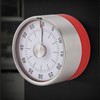 Mechanical Countdown Timer 60 Minute Magnetic Stainless Steel Visual Kitchen