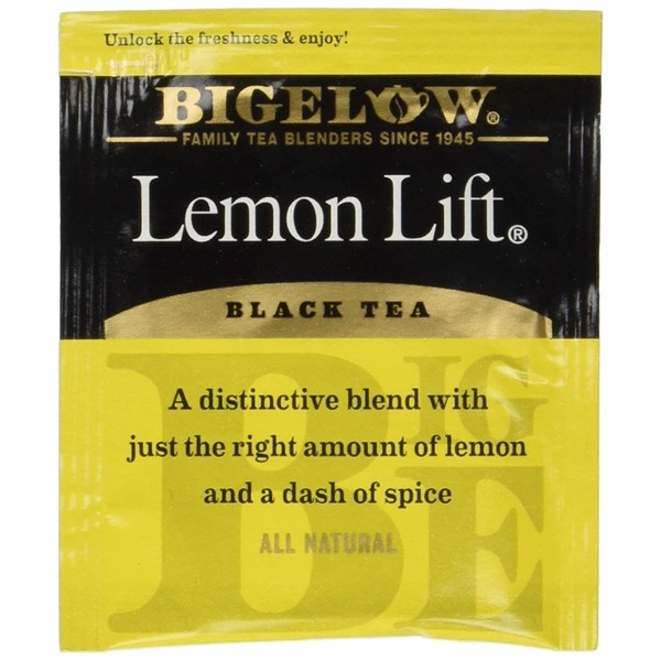 Bigelow Lemon Lift Black Tea Bags 28-Count Box (Pack of 1) Lemon Flavored Black Tea Naturally & Artificially Flavored