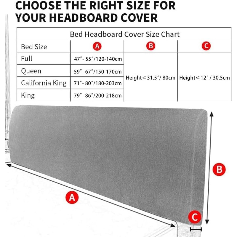 DUJUIKE Bed Head Board Slipcover, Stretch Bed Headboard Cover, Dustproof