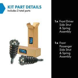TRQ Front Strut and Spring Assembly Set 2 Piece Compatible with 2008-12 Honda Accord 09-14 Acura TSX