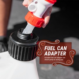 TERA PUMP Universal Fit Siphon Action Replacement Gas Cap For Racing Cans, 4.2-ft Hose - Fast 3.2 Gallon Per Minute Flow, Built-In Clip for Any Fuel Filler Opening