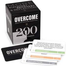 Overcome Complete – Addiction Recovery Questions Group Therapy Game 200 Cards – Counseling Conversations Icebreaker for Substance Abuse, Positive Mental Health, Sobriety, Relapse & Suicide Prevention