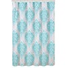 Comfort Spaces Coco Bathroom Shower Curtain Printed Damask Pattern Modern