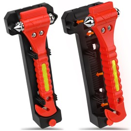 Milifox 2 Pack Car Window Breaker Seatbelt Cutter - Auto Glass Breaker,2-in-1 Emergency Window Breaker Tool Car Glass Breaker Tool,Car Escape Tool for Underwater and Roadside Emergencies