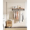 CHOEZON Wall Mounted Clothes Rack, Metal Garment Rack with Top