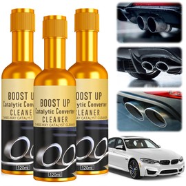 stray poet 3Pcs Catalytic Converter Cleaner,Catalytic Converter Cleaner Kit,Auto Parts Engine,Exhaust System Pipe Carbon Removal Cleaner Treatment Additive Oil,Fuel System Treatment Oil Additive