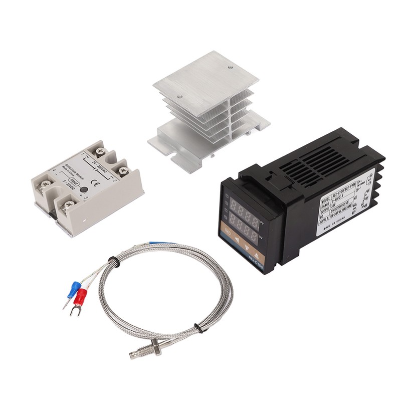 Farm Temperature Control Set 100‑240V Thermostat Type K Thermocouple Heatsink