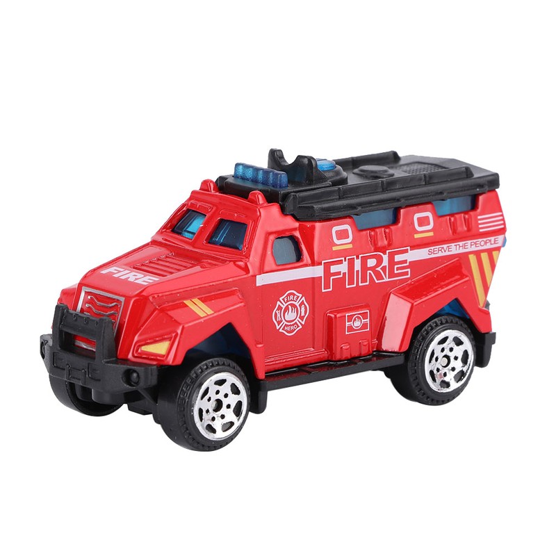 6pcs 1:64 Engineering Car Model Alloy Simulation Vehicle Car Model