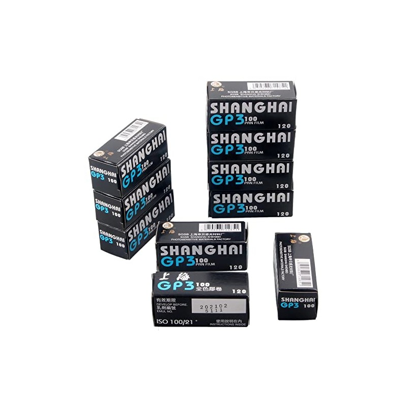 10 rollos de película Shanghai 120 negro y blanco Iso