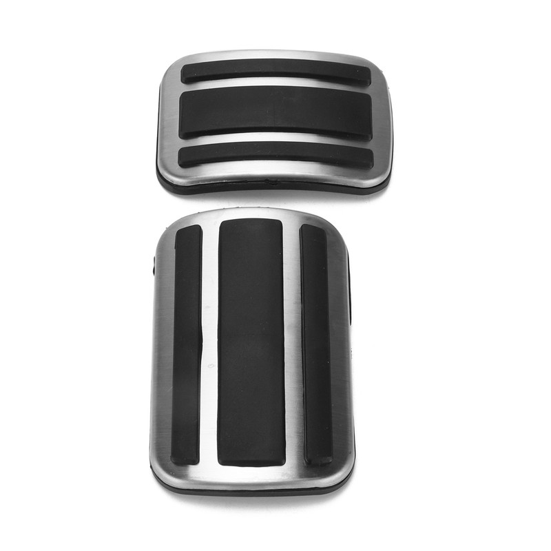 2pcs Accelerator Pedal Brake Footrest Pad Aluminum Alloy Replacement for