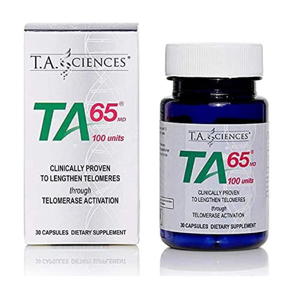 T.A. Sciences | TA-65 Telomerase Activation | Anti-Aging & Immunity Boost with Cell Rejuvenation | 30 Capsules