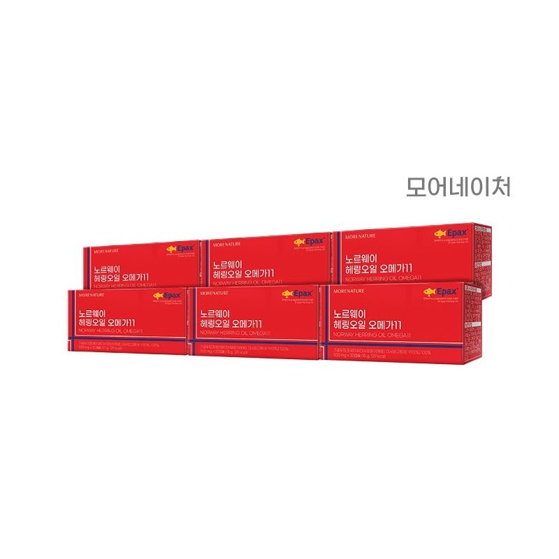 More Nature 노르웨이 헤링오일 오메가11 30캡슐 X 6박스
