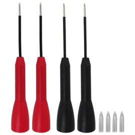 JRSHOME New 4 Pack 2mm Extended Needle Test Probes, Multimeter Test Lea-ds, 600V/10A Non Destructive Multimeter TES t Probe for Fluke Lea-ds tl71 tl75