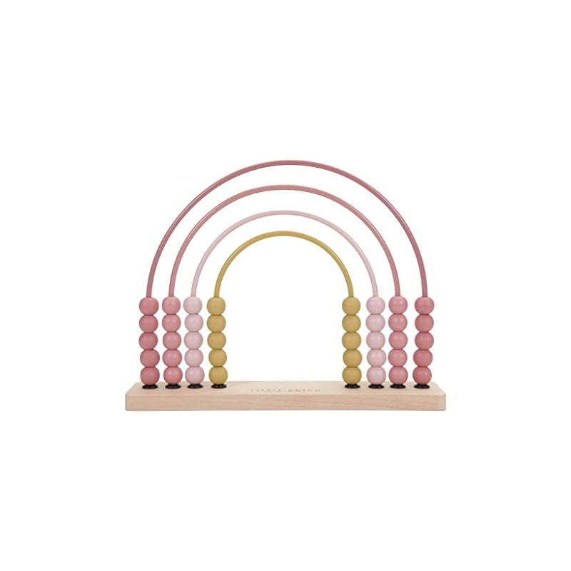 Little Dutch Wooden Abacus Rainbow Pink (Dusky Pink)