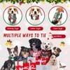 Sanwuta 5 Pcs Christmas Dog Bandanas Funny Plaid Dog Triangle