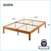 Mellow Asher 14 Inch Bamboo Wood Bed with Wooden Slats,