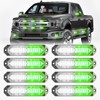 BooYu Green/White LED Surface Mount Emergency Strobe Flashing Lights for