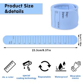 Memo Wrist Band, 6 Pieces to Do List Slap Bracelets Silicone Reusable Erasable Wrist Band Waterproof Writable Erasable Strap Wearable Memo Watchband for Daily Planner Study Task Memo Pad 6 Colors