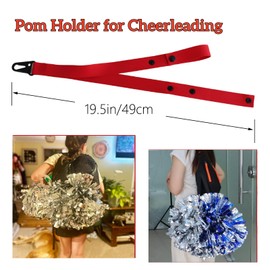 TEYOUYI Custom Made pom Holder for Cheerleading Accessories for Cheerleading pom poms No pom poms Included Red 1pcs