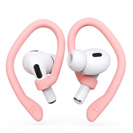 DamonLight Ear Hooks 2 Pairs for AirPods Pro 2 & 1, AirPods 4 & 3 & 2 & 1, Airpod Ear Hook, Anti-Slip Comfortable Fit, Ergonomic Design, AirPods Accessories (Small, Pink)