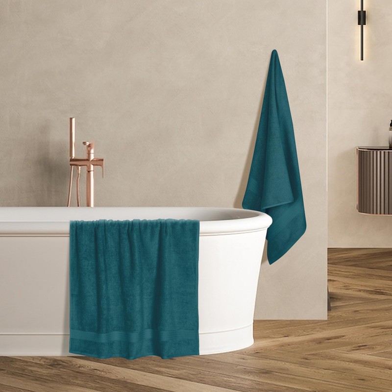GLAMBURG Premium Cotton 4 Pack Bath Towel Set - 100%