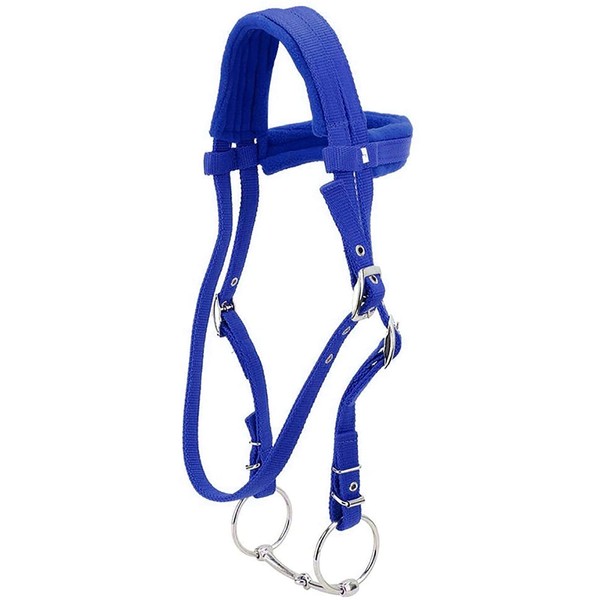 Horse Snaffle Bridle with Rein Red Adjustable Horse Halter Harness