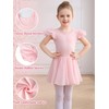 Comfyouth Ballet Leotard for Girls Toddler Shiny Ballet Dress Ruffle