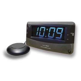 Sonic Alert Dual Extra Loud Alarm Clock with Bed Shaker | Sonic Boom Vibrating Alarm Clock for Heavy Sleepers, Battery Backup | Wake with a Shake