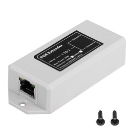 SinLoon Gigabit POE Extender 100/1000Mbps 30W RJ45 1 to 2 Wall Mounted POE Repeater/Injector/Network Extender Three in One