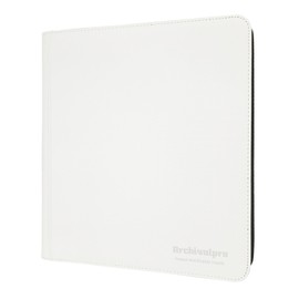 ARCHIVALPRO Premium Trading Card Collection Leather Binder, Holds 480 Cards,Card Holder Album with double side 12 Pocket/Page, 20 Pages(White)