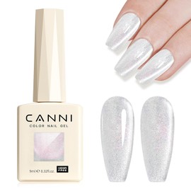 CANNI Cat Eye Gel Nail Polish 1Pcs 9ml Grey Color Gel Polish Nail High Gloss Soak Off UV Gel Pink Planet Cat Eye Series Gel Nail Polish Art Manicure Salon DIY Home