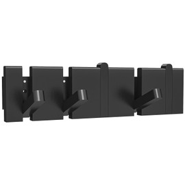 TAOCI Coat Rack Wall Mount Heavy Duty Pure Bamboo Wall Hook Rack, Wooden Hat & Coat Hanger for Entryway, Bedroom, Bathroom, Mudroom(Black)