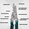 18 in 1 Foldable Wire Stripper, Foldable Multifunctional Wire Stripping